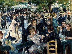Auguste Renoir - Dance at Le Moulin de la Galette - Musée d'Orsay RF 2739 (derivative work - AutoContrast edit in LCH space).jpg