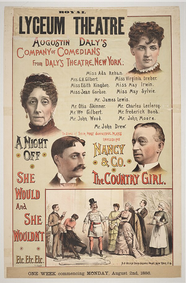 Poster from the Royal Lyceum, 1886