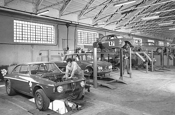 Inside the factory around 1965 with a GTA