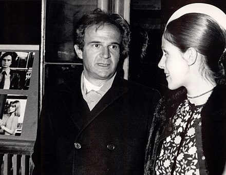 French director François Truffaut and actress Claude Jade at the première of their third common film Love on the Run in 1979
