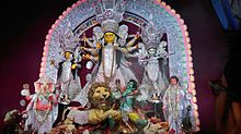 Durga Idol of Bagbazar Sarbojanin—first public puja of Kolkata, that would celebrate its 100 th year in 2018