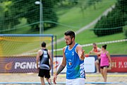 Deutsch: Beachhandball Europameisterschaften 2019 (Beach handball Euro); Tag 3: 4. Juli 2019 – Männer, Platzierungsrunde Gruppe III, Italien-Montenegro 2:0 (22:15, 18:7) English: Beach handball Euro; Day 3: 4 July 2019 – Men Consolation Round Group III – Italy-Montenegro 2:0 (22:15, 18:7)