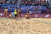 Deutsch: Beachhandball bei den Olympischen Jugendspielen 2018 in Buenos Aires; Tag 7, 13. Oktober 2018; Mädchen, Halbfinale – Ungarn-Argentinien 1:2 English: Beach handball at the 2018 Summer Youth Olympics in Buenos Aires at 13 October 2018 – Girls Semifinal – Hungary-Argentina 1:2 Español: Handball de playa en los Juegos Olimpicos de la Juventud Buenos Aires 2018 en 13 de octubre de 2018 – Semifinales Femeninas - Hungría-Argentina 1:2