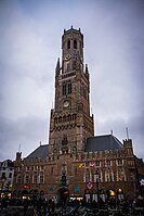 Belfry of Bruges in Bruges,Belgium (13th c. (lower stages), 15th c. (upper stages)