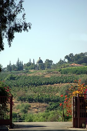 Vista do Monte das Bem-aventuranças de Cafarnaum.