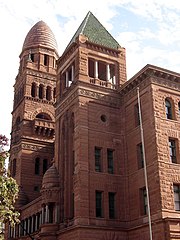 The Bexar County Courthouse by Jeff Gordon is a work of Romanesque Revival architecture  from 1892.