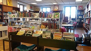 Biblioteca pública del jardín, sala de lectura de la ventana