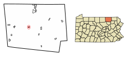 Bradford County Pennsylvania Incorporated and Unincorporated areas Burlington Highlighted.svg