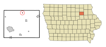 Fitxategi:Bremer_County_Iowa_Incorporated_and_Unincorporated_areas_Frederika_Highlighted.svg