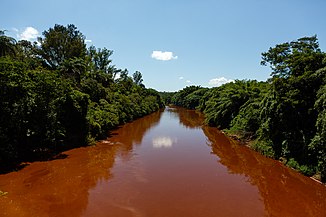 Der Fluss nahe Brumadinho am 30. Januar 2019 – kurz nach dem Dammbruch