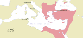 Изменение границ Византийской империи