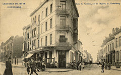 CPA. Angle chaussée de Jette - boulevard Léopold II. Koekelberg. c1910.jpg