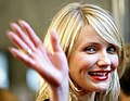 Cameron Diaz waving for the camera at the 2005 Toronto Film Festival while promoting In Her Shoes, photo by Tony Shek