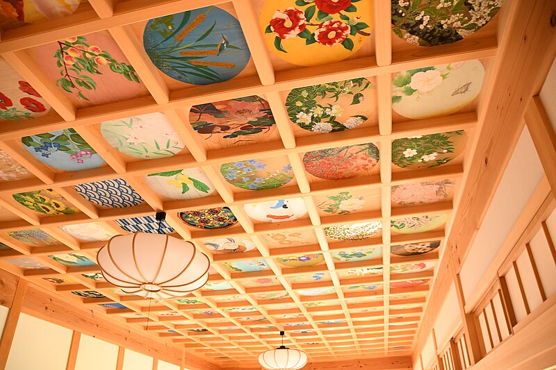 File:Ceiling painting of Shojuin guest room in Okuyamada, Ujitawara, Kyoto August 11, 2018 02.jpg