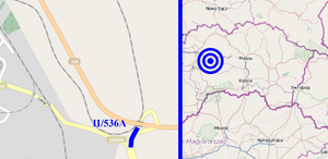 Cesta II. triedy číslo 536A (mapa).png