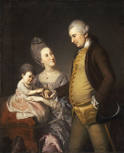 John and Elizabeth Lloyd Cadwalader and their daughter Anne, by Charles Willson Peale (1772)