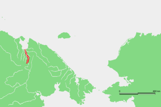 Course of the Tschaun in northern Eastern Siberia