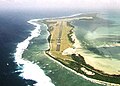 Aerial view of Cocos (Keeling) Islands Airport (ICAO code: YPCC).