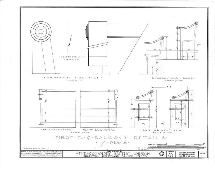 File:Cohansey Baptist Church, Roadstown, Cumberland County, NJ HABS NJ,6-ROATO,2- (sheet 15 of 19).tif