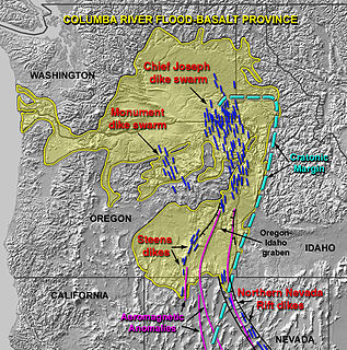 Columbia River Basalt Group Continental flood basalt province in the Western United States