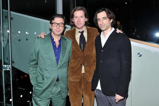 Baumbach (right) with collaborator Wes Anderson (center), in 2006
