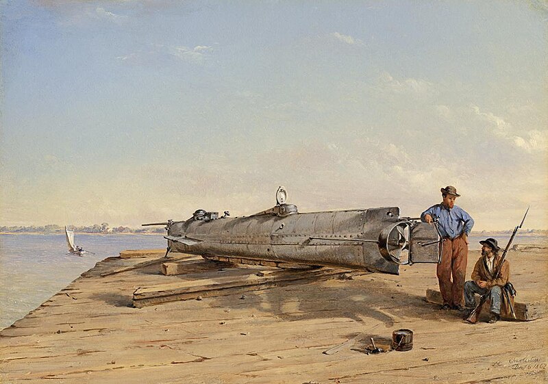 File:Conrad Wise Chapman - Submarine Torpedo Boat H.L. Hunley, Dec. 6, 1863.jpg