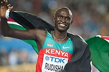 Kenyan Olympic and world record holder in the 800 meters, David Rudisha. David Rudisha Daegu 2011.jpg