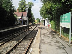 Platforms looking west; note Hampshire signage on this part of the station