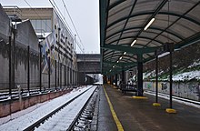 Delta train station on a snowy day (Auderghem, Belgium).jpg