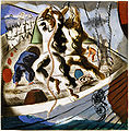 Image 3 Candido Portinari A preparatory study for Discovery of the Land, a mural in the United States Library of Congress Hispanic Reading Room, by Candido Portinari. Portinari was a Brazilian painter who was a prominent and influential practitioner of the neorealism style. The mural depicts two sailors who might have been found in either the fleets of Christopher Columbus or Pedro Álvares Cabral, and is part of a series of four that show the colonization of the Americas by Europeans. More selected pictures