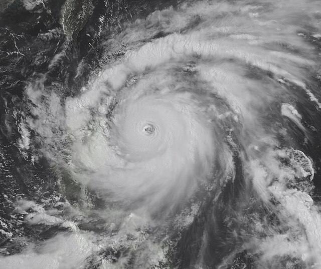 Typhoon Doksuri intensifying off the coast of Philippines on July 25.