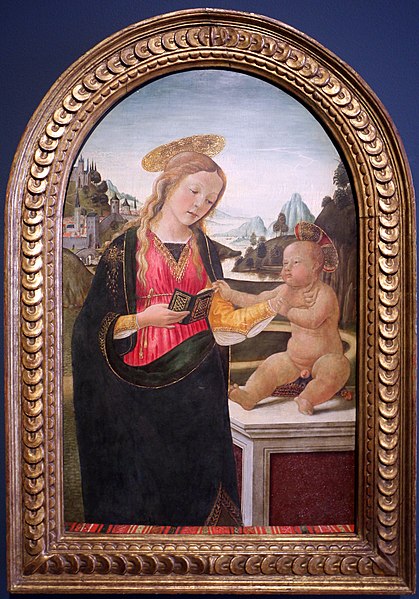 File:Domenico ghirlandaio (bottega), ,madonna col bambino, 1490 ca.jpg