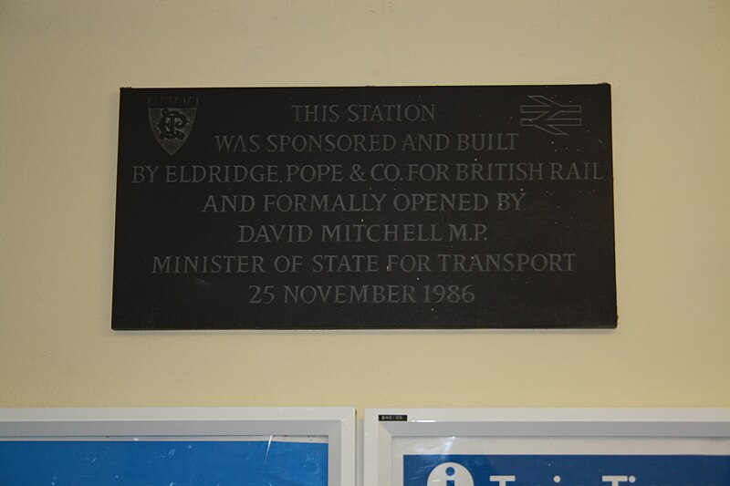 File:Dorchester South Station sponsorship plaque - geograph.org.uk - 3403759.jpg