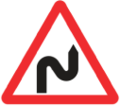 Double curve to right