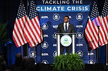 Regan announcing new Clean Air Rules in 2023 EPA Announcement on new Clean Air rules (52889093167).jpg