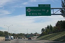 Eminem lived near 8 Mile Road in Detroit. Eight Mile Road.jpg