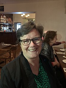 Emeritus Professor Lesley Head, at the Thomson Oration, Royal Geographical Society of Queensland, Spring Hill, 2 May 2023.jpg