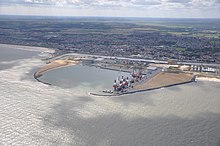 Aerial photograph of Great Yarmouth Outer Harbour, 2011 Environment Agency 110809 133426.jpg