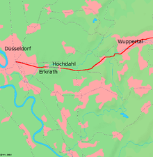Strecke der Düsseldorf-Elberfelder Eisenbahn-Gesellschaft