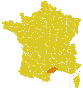 Mapa Archidiecezji Montpellier