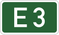 Europastraßen-Nummernschild