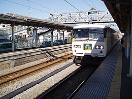 Express Kusatsu de la ligne Agatsuma à Shibukawa station.jpg