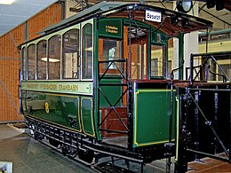 Het oudste behouden elektrisch treinstel van de Frankfurt-Offenbacher Trambahn-Gesellschaft(FOTG) (1884)