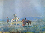 Картина художника Н. Н. Каразина «Соколиная охота»