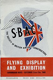 Cover of the 1948 Farnborough Airshow programme Farnborough Airshow Programme - 1948.jpg