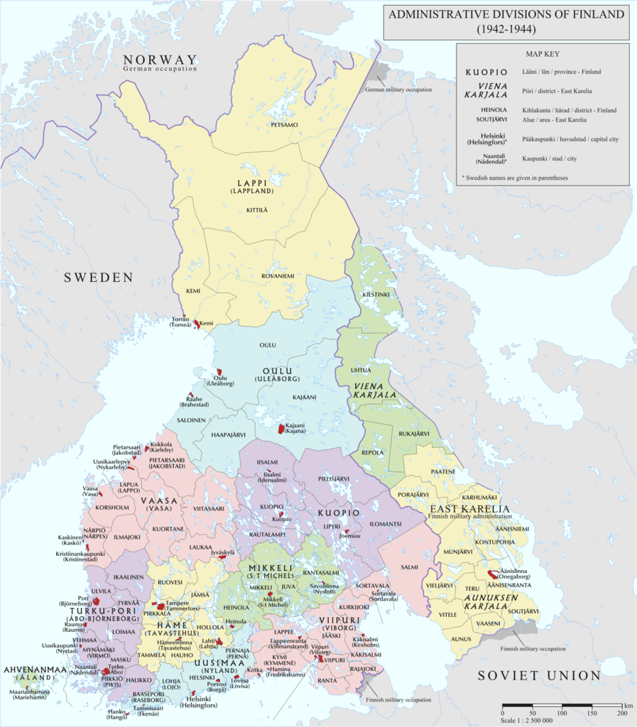 Tiedosto:Finland Administrative map 1942  – Wikipedia