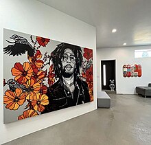 Oversized painting of Bob Marley by David Flores. Floresgalley.jpg