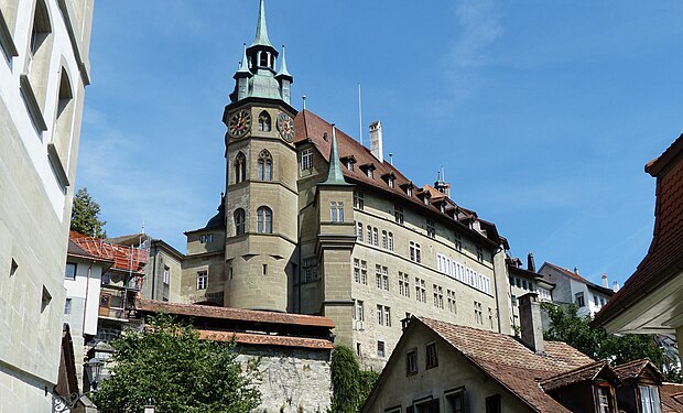 City Hall (Hotel de Ville) in Fribourg, Switzerland