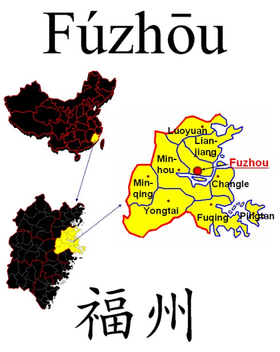 Localisation de Fuzhou