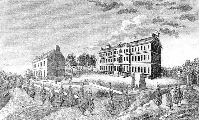 Georgetown College campus in 1829. It would have looked much the same during Neale's presidency.